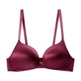 thumbnail image 1 of Jennifer Intimate Wireless Bra Smooth Satin Finish with Center Charm Mauve Only Sizes (32B–40C), 1 of 3