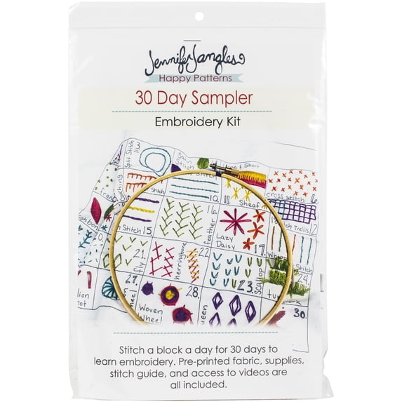 Jennifer Jangles Embroidery Kit-30 Day Sampler