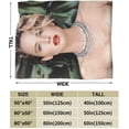 thumbnail image 1 of Jennifer Lawrence Flannel Blanket Soft Air Conditioner Blanket Anti-Pilling Lap Blanket for Sofa Bedroom Living Room 50x40 inch, 1 of 5