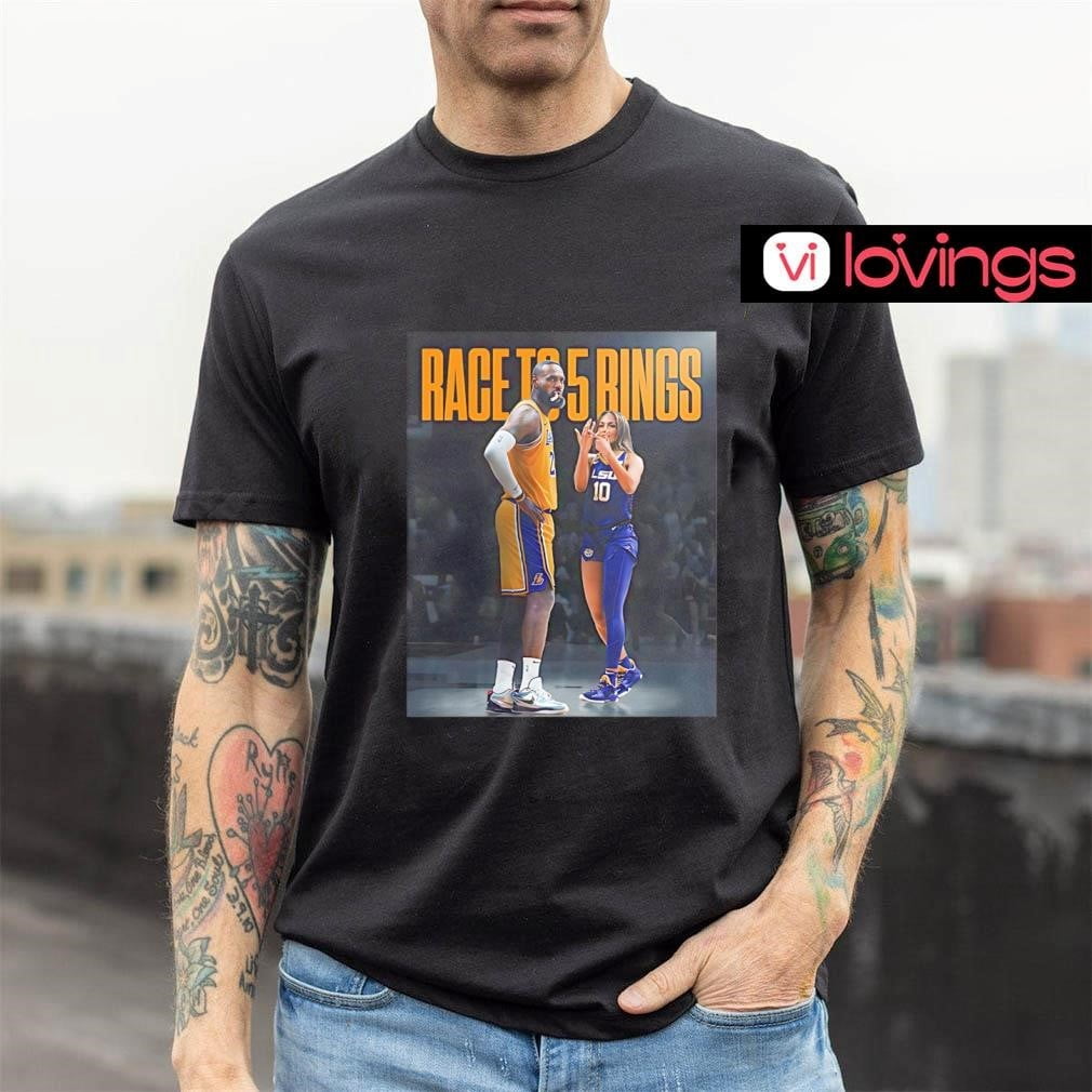 Jennifer Lopez Lebron James Race To 5 Rings Shirt