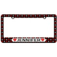 thumbnail image 1 of Jennifer Love with Hearts License Plate Tag Frame, Multiple Colors, 1 of 1