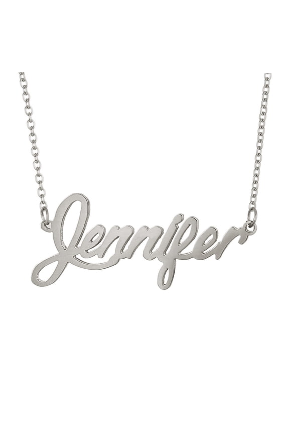 Jennifer Name Necklace Monogram Initial Necklace Stainless Steel Jewelry Valentine Gift