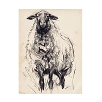 Jennifer Paxton Parker 'Charcoal Sheep I' Canvas Art