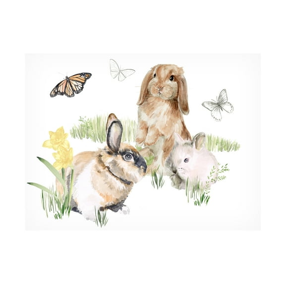 Jennifer Paxton Parker 'English Bunnies II' Canvas Art