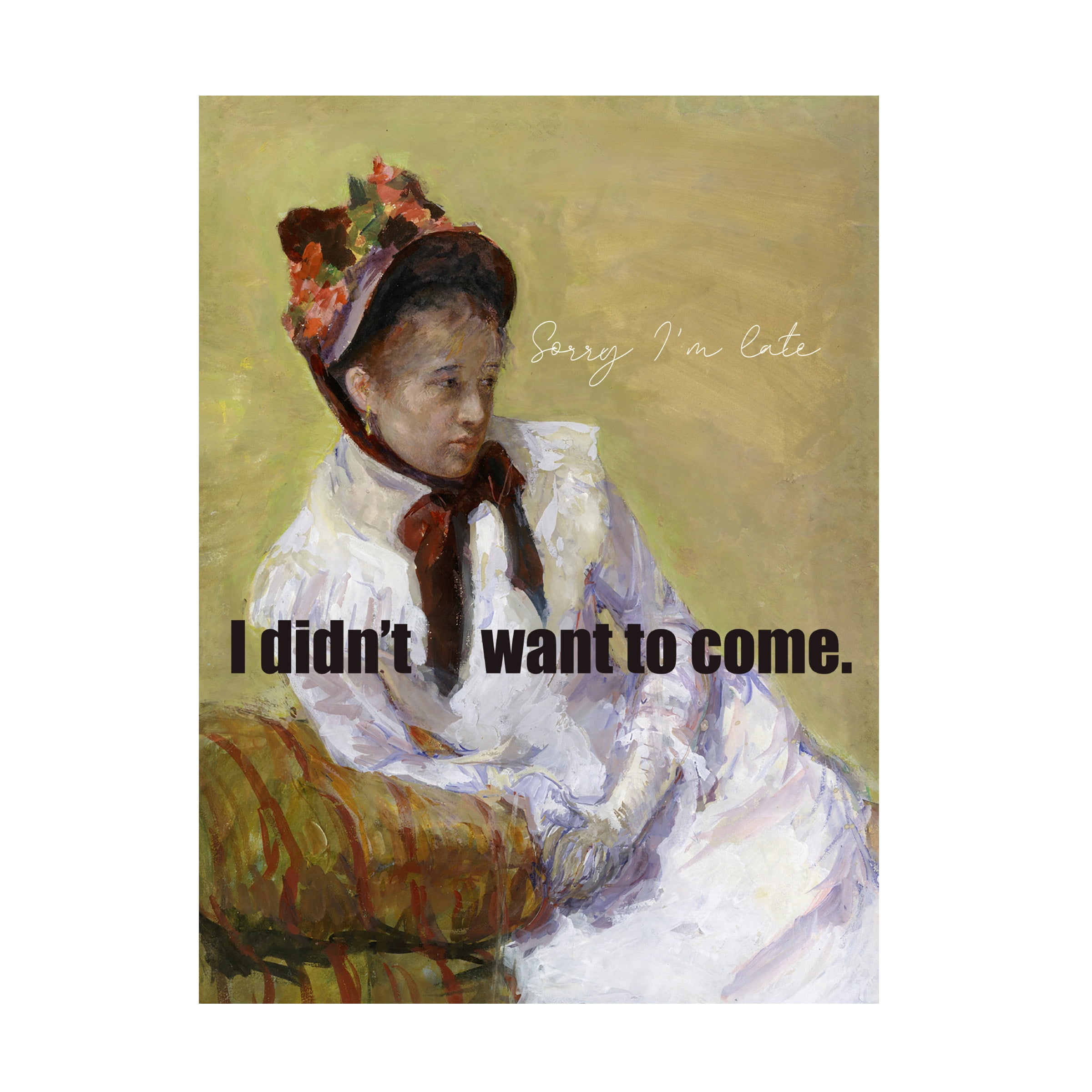 Jennifer Paxton Parker 'Masterful Snark Sorry Im Late' Canvas Art