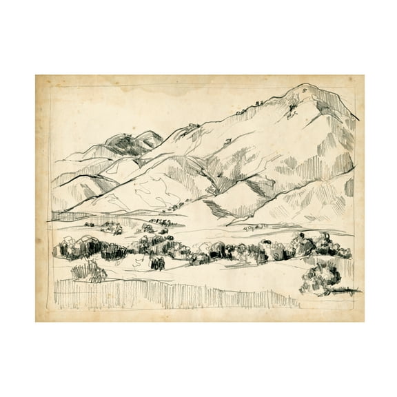 Jennifer Paxton Parker 'Mountain Sketch I' Canvas Art