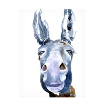 Trademark Fine Art Jennifer Paxton Parker Sweet Donkey I Canvas Wall Art - 14x19