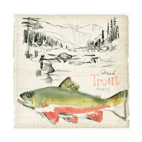 Jennifer Paxton Parker 'Trout Journal II' Canvas Art
