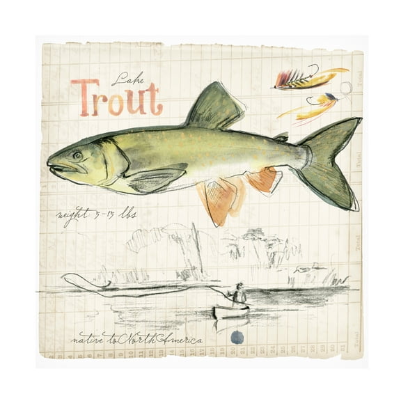 Jennifer Paxton Parker 'Trout Journal III' Canvas Art