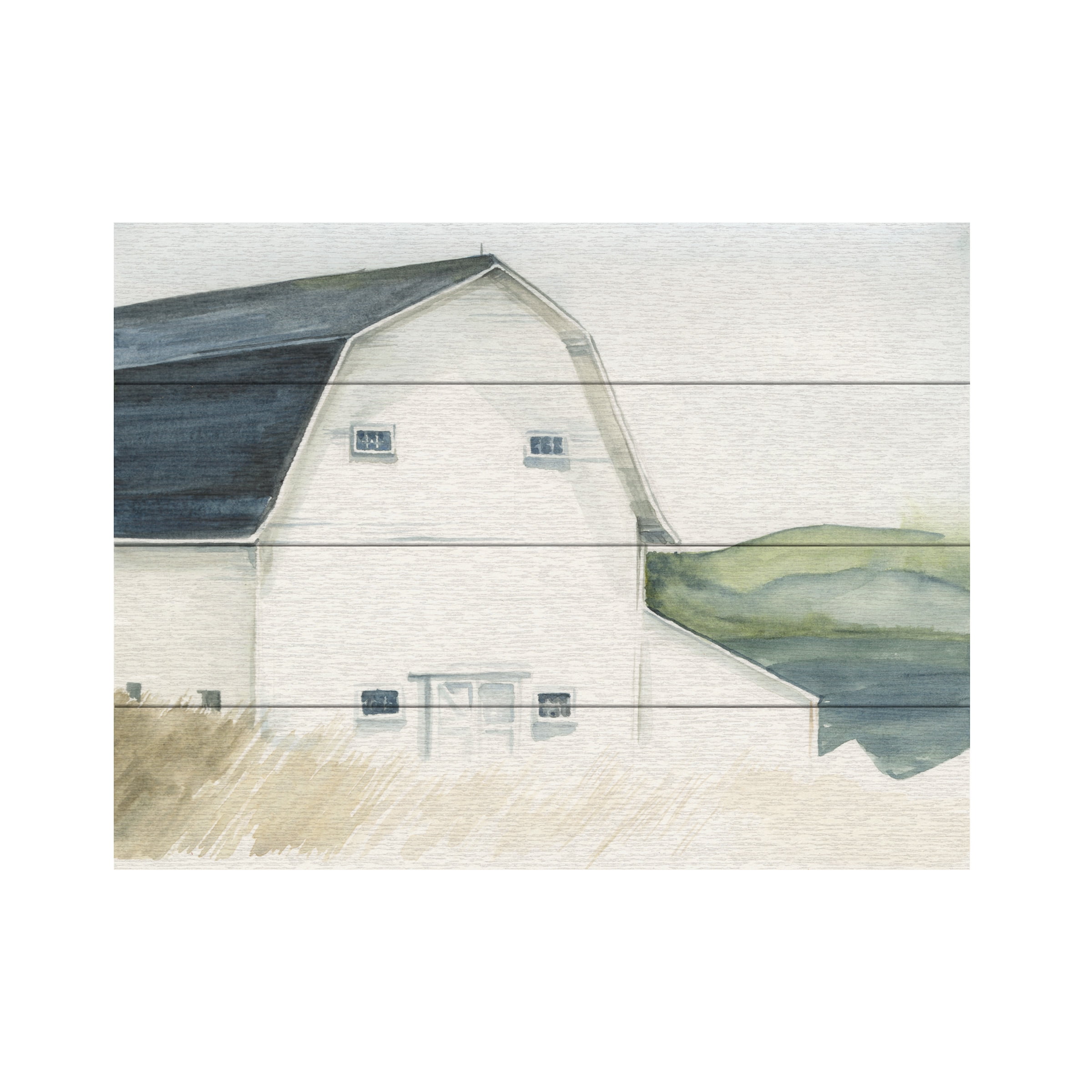 Jennifer Paxton Parker 'Watercolor Barn IV' Wood Slat Art 12x16