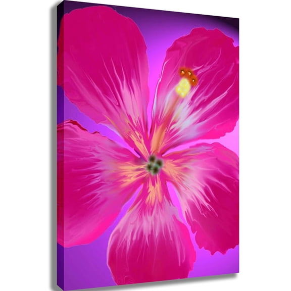 Jennifer Pick Small Tropical Pink 11” x 14” Framed Canvas Art Prints