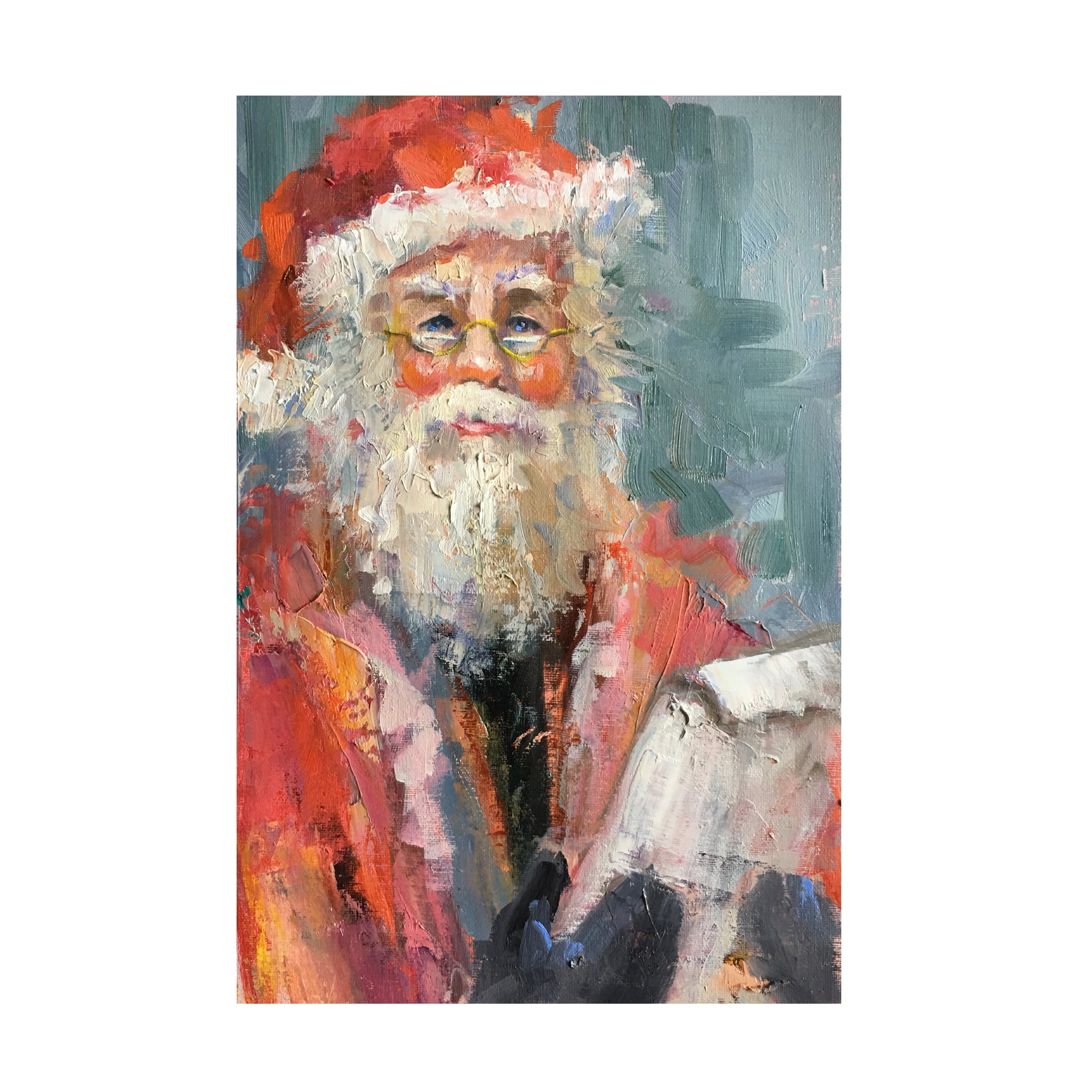 Jennifer Stottle Taylor 'Santa With Naughty And Nice List' Canvas Art