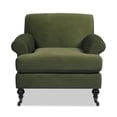 thumbnail image 1 of Jennifer Taylor Home Alana 38" Lawson Large Living Room Accent Arm Chair with Metal Casters, Olive Green, 1 of 11