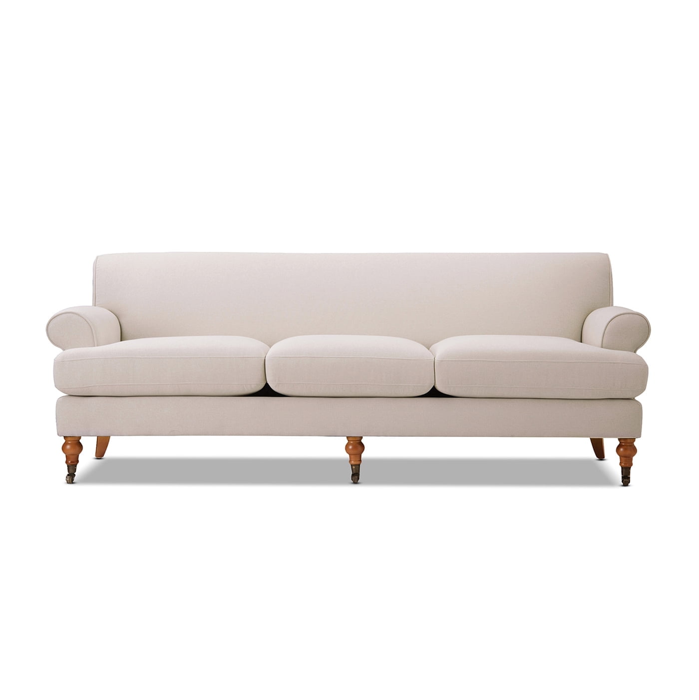 Alana Lawson 88'' Sky Neutral Velvet Upholstered Sofa