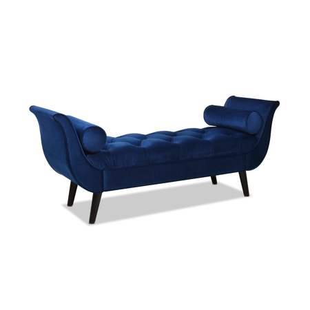 Jennifer Taylor Home Alma Tufted Entry Bench Assembly Required Entryway Blue