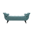 thumbnail image 1 of Alma Tufted Flare Arm Entryway Bench, Arctic Blue, 1 of 8
