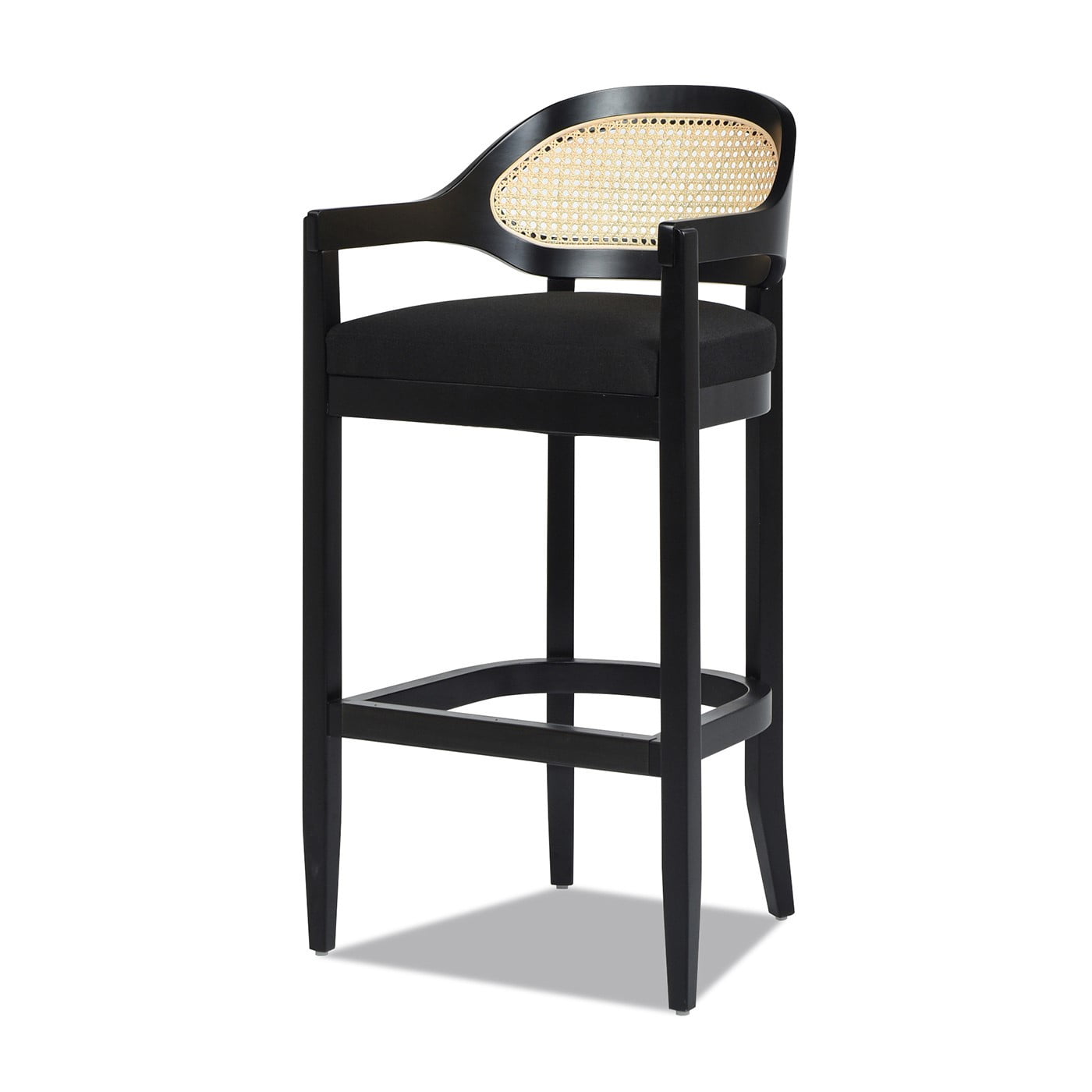 Jennifer Taylor Home 30.5" Height Woven Cane Back Bar Stool, Mid