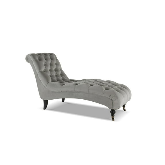 Angelica Tufted Chaise Lounge Opal Grey