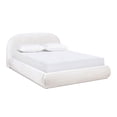 thumbnail image 1 of Jennifer Taylor Home Archie Puffy Grounded Upholstered Platform Bed, Queen, Almond White, 1 of 11