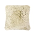thumbnail image 1 of Jennifer Taylor Home Astrid 20" Square Accent Throw Pillow Cover with Feather Insert, Taupe Beige Genuine Fur, 1 of 6