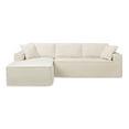 thumbnail image 1 of Jennifer Taylor Home Brenley 110.5" LAF Sofa-in-a-Box Sectional Sofa, Porcelain Light Beige Chenille, 1 of 8