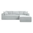 thumbnail image 1 of Jennifer Taylor Home Brenley 110.5" RAF Sofa-in-a-Box Sectional Sofa, Ash Gray Chenille, 1 of 8