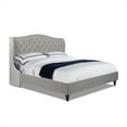 thumbnail image 1 of Jennifer Taylor Home Coverley Tufted Wingback Platform Bed King Silver Grey, 1 of 15