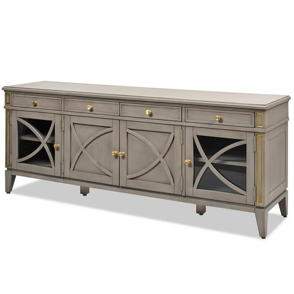 Jennifer Taylor Home Dauphin 71" TV Stand Display Console Table Grey Cashmere