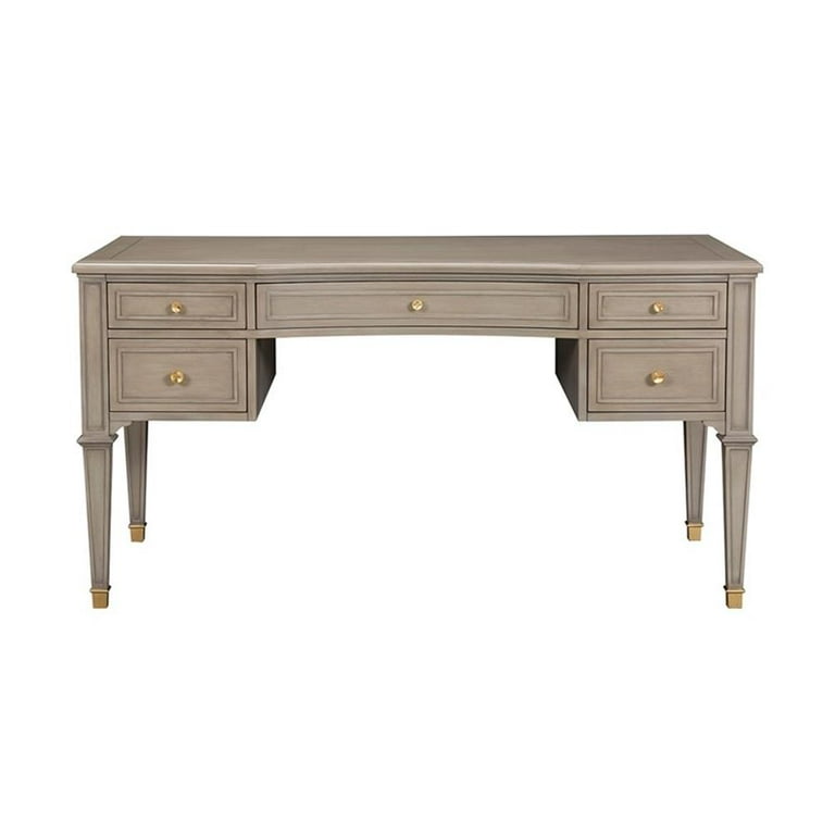 Jennifer Taylor JTH Luxe Dauphin 5-Drawer Wood Desk, Modern