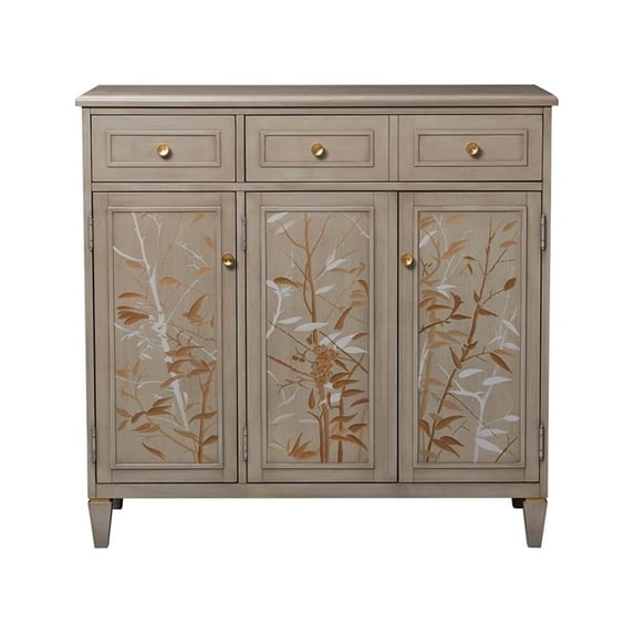 Jennifer Taylor Home Dauphin Handpainted Entryway Storage Cabinet Grey Cashmere
