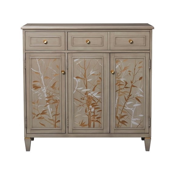 Jennifer Taylor Home Dauphin Handpainted Entryway Storage Cabinet Grey Cashmere