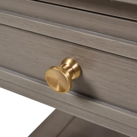 Jennifer Taylor Home Dauphin Storage Shelf Side Table Grey Cashmere