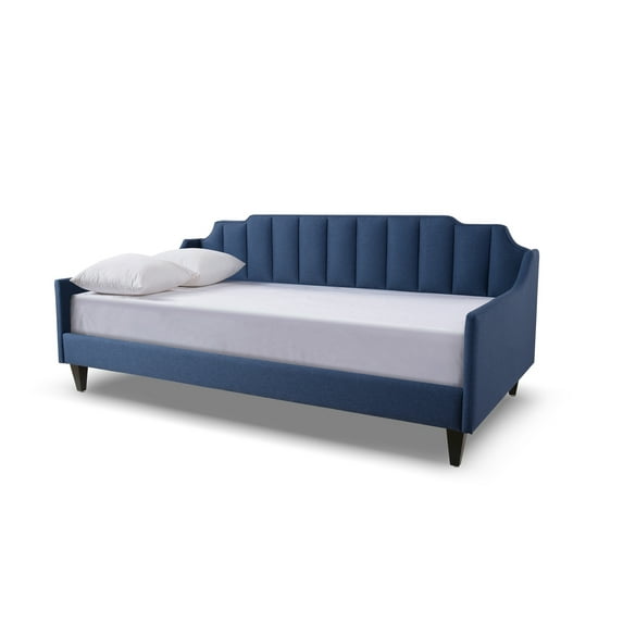 Jennifer Taylor Home Edgar Channel Tufted Sofa Bed Daybed, Dark Sapphire Blue