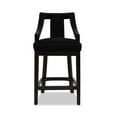thumbnail image 1 of Jennifer Taylor Home Hollywood 26 inches Upholstered High Back Counter Height Bar Stool Onyx Black Performance Velvet, 1 of 5