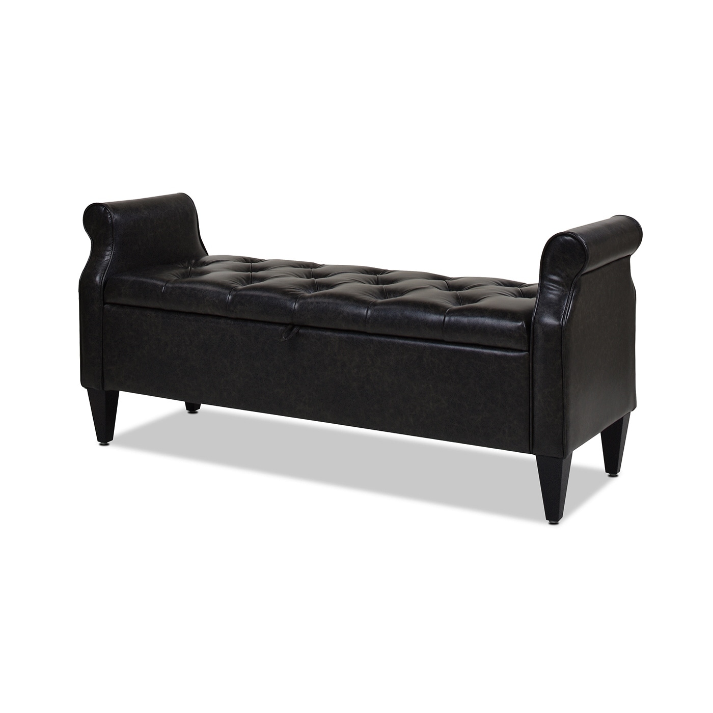 Jennifer Taylor Home Jacqueline Flip Top Tufted Roll Arm Storage Bench