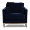 thumbnail image 1 of Jennifer Taylor Home Knox 36" Modern Farmhouse Performance Velvet Large Living Room Accent Arm Chair in Dark Navy Blue, 1 of 8