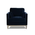 thumbnail image 1 of Jennifer Taylor Home Knox 36" Modern Farmhouse Performance Velvet Large Living Room Accent Arm Chair in Dark Navy Blue, 1 of 8
