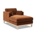 thumbnail image 1 of Jennifer Taylor Home Knox 65" Modern Farmhouse Chaise Lounge Chair, Burnt Orange Performance Velvet, 1 of 9