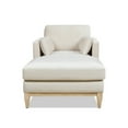 thumbnail image 1 of Jennifer Taylor Home Knox 65" Modern Farmhouse Performance Velvet Living Room Chaise Lounge Chair in French Beige, 1 of 12