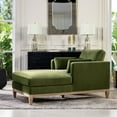 thumbnail image 1 of Jennifer Taylor Home Knox 65" Modern Farmhouse Performance Velvet Living Room Chaise Lounge Chair in Olive Green, 1 of 8