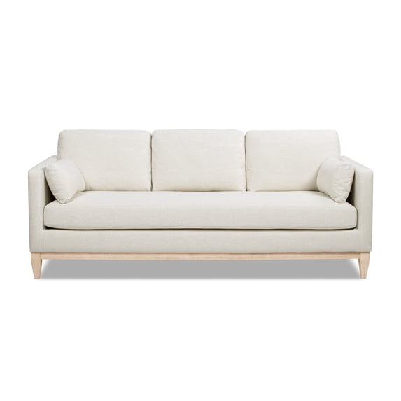 Jennifer Taylor Home Knox 84" Modern Farmhouse Living Room Sofa Flax White Linen