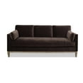 thumbnail image 1 of Jennifer Taylor Home Knox 84" Modern Farmhouse Performance Velvet Living Room Sofa Couch in Deep Brown, 1 of 11