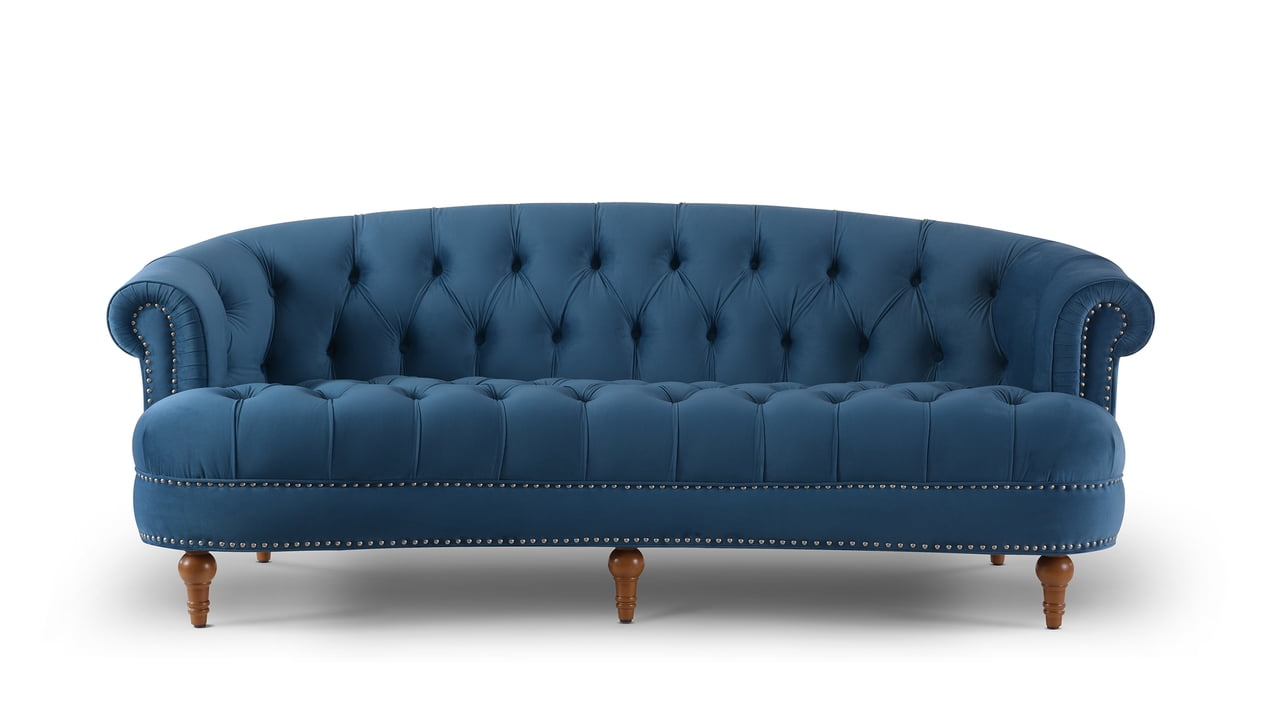 Jennifer Taylor Home La Rosa Chesterfield Sofa Tufted, Satin Teal