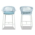 thumbnail image 1 of Jennifer Taylor Home Maiden 27" Set of 2 Patio Counter Stool, Sky Blue Sunproof Olefin, 1 of 8