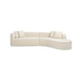 thumbnail image 1 of Jennifer Taylor Home Mallory 134.5" Sofa-in-a-Box RAF Curved Sectional Sofa, Porcelain Light Beige Chenille, 1 of 9