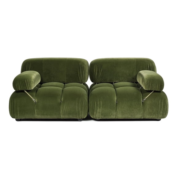Jennifer Taylor Home Marcel 72.5" Bubble Modular Modern 2-Piece Loveseat Sofa