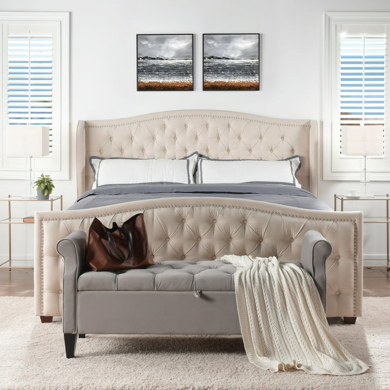 Jennifer taylor marcella 2024 tufted wingback bed