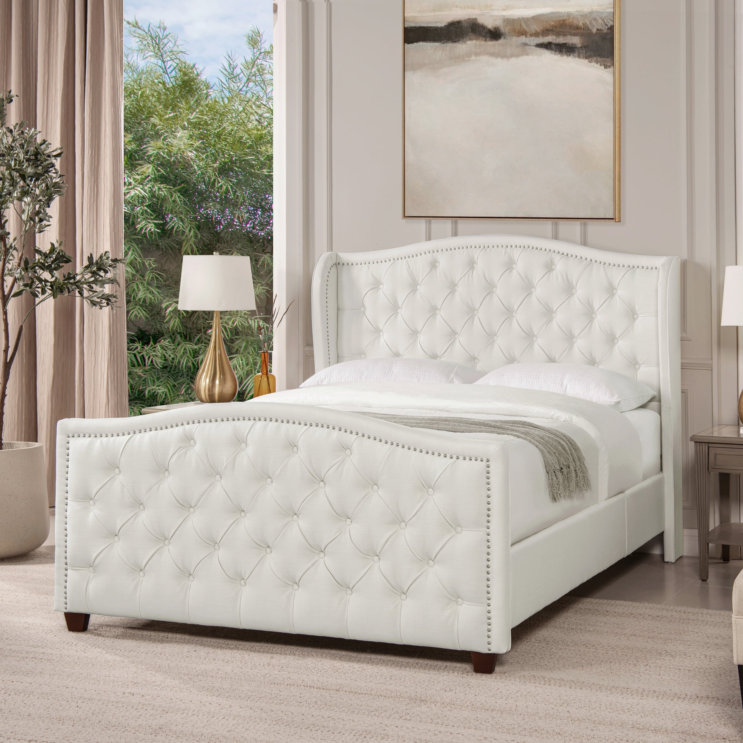 Jennifer taylor home marcella tufted wingback upholstered bed discount