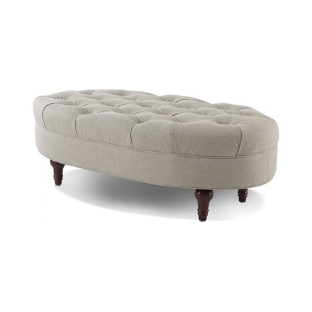 Jennifer Taylor Home Petra Tufted Oval Accent Bench, Taupe