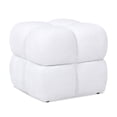 thumbnail image 1 of Jennifer Taylor Home Pixel 21" Oversized Square Tufted Pouf Ottoman, Almond White Chenille, 1 of 6